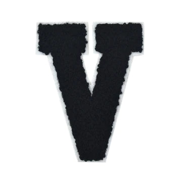 CHENILLE BLACK LETTER PATCH