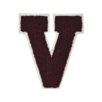 CHENILLE MAROON LETTER PATCH