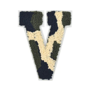 CHENILLE MULTI-COLOR LETTER PATCH