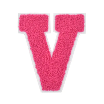 CHENILLE CANDY PINK LETTER PATCH