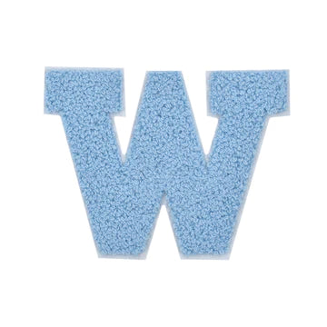 CHENILLE BABY BLUE LETTER PATCH