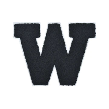 CHENILLE BLACK LETTER PATCH