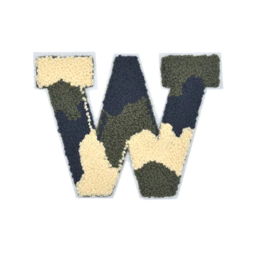 CHENILLE MULTI-COLOR LETTER PATCH