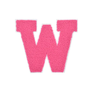 CHENILLE CANDY PINK LETTER PATCH
