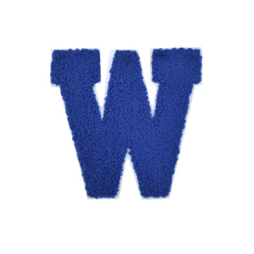 CHENILLE ROYAL BLUE LETTER PATCH