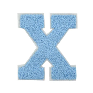 CHENILLE BABY BLUE LETTER PATCH