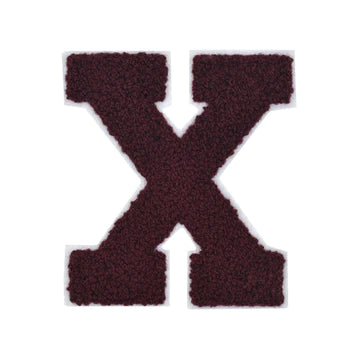 CHENILLE MAROON LETTER PATCH
