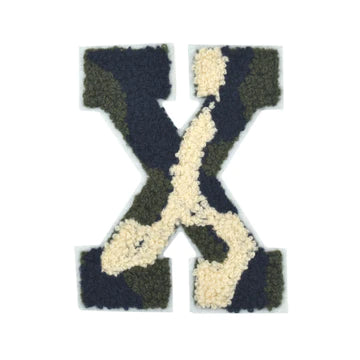 CHENILLE MULTI-COLOR LETTER PATCH