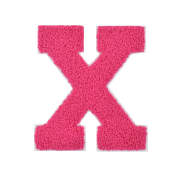 CHENILLE CANDY PINK LETTER PATCH
