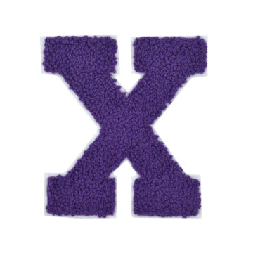 CHENILLE PURPLE LETTER PATCH
