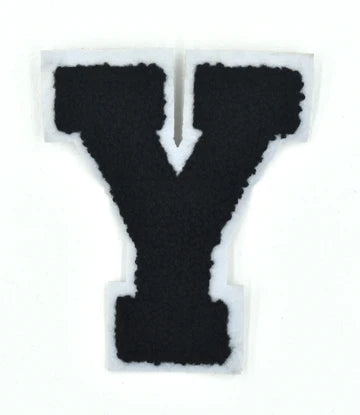 CHENILLE BLACK LETTER PATCH