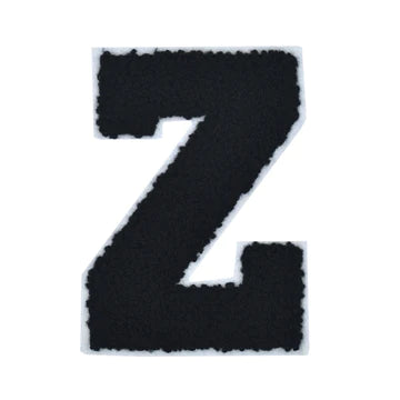 CHENILLE BLACK LETTER PATCH