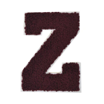 CHENILLE MAROON LETTER PATCH