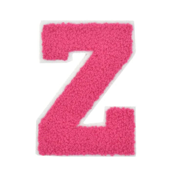 CHENILLE CANDY PINK LETTER PATCH