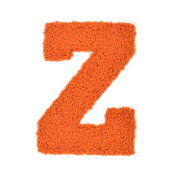 CHENILLE ORANGE  LETTER PATCH