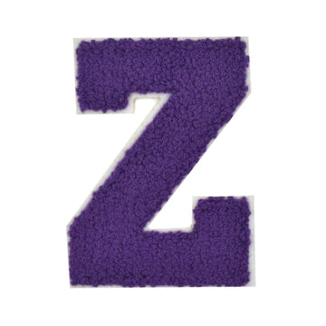 CHENILLE PURPLE LETTER PATCH