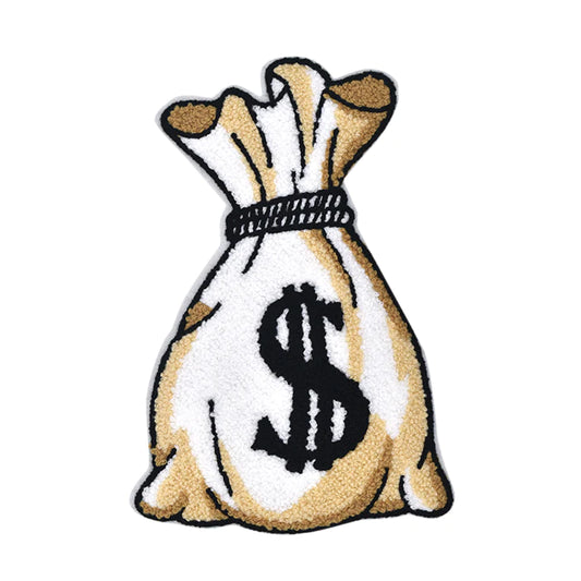 MONEY BAG CHENILLE PATCH